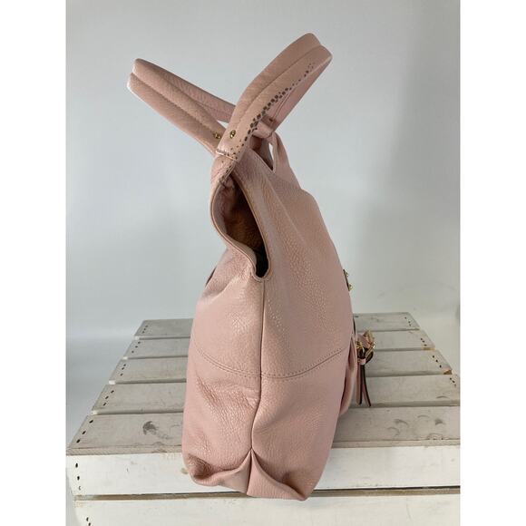 MICHAEL KORS, PINK PEBBLED LEATHER LARGE SHOULDER BAG (ASIS) - Picture 4 of 16